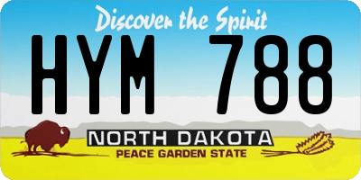 ND license plate HYM788