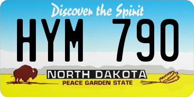 ND license plate HYM790