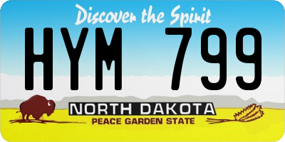 ND license plate HYM799