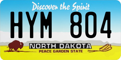 ND license plate HYM804