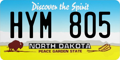 ND license plate HYM805