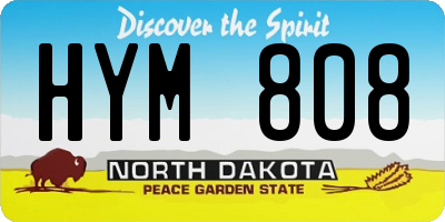 ND license plate HYM808