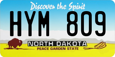 ND license plate HYM809