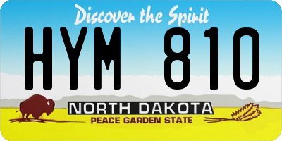 ND license plate HYM810