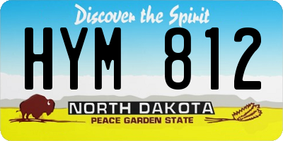 ND license plate HYM812