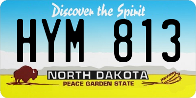 ND license plate HYM813