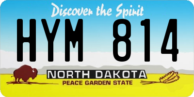 ND license plate HYM814