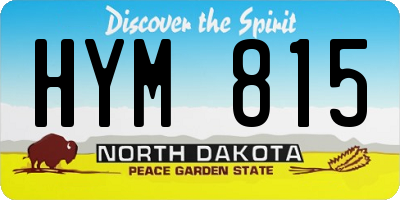 ND license plate HYM815