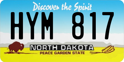 ND license plate HYM817