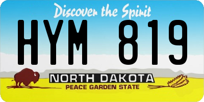 ND license plate HYM819