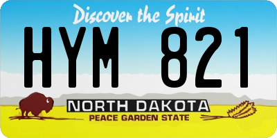 ND license plate HYM821