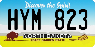 ND license plate HYM823