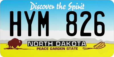 ND license plate HYM826