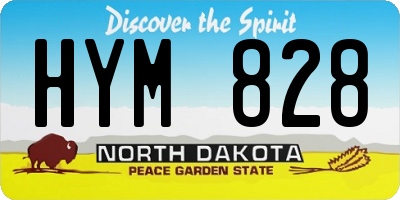 ND license plate HYM828