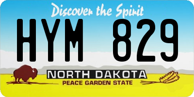 ND license plate HYM829