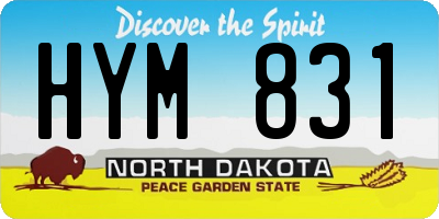 ND license plate HYM831