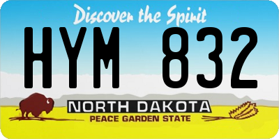 ND license plate HYM832