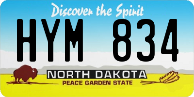 ND license plate HYM834