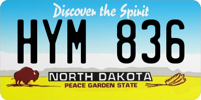 ND license plate HYM836