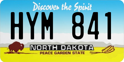ND license plate HYM841