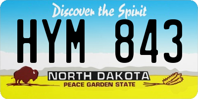 ND license plate HYM843