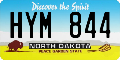 ND license plate HYM844