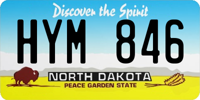 ND license plate HYM846