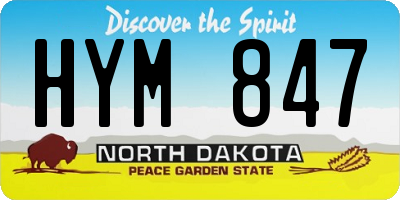ND license plate HYM847