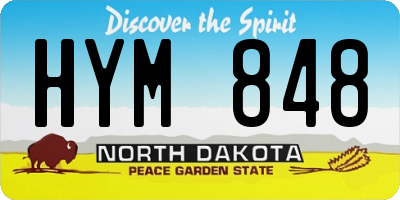 ND license plate HYM848