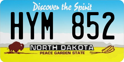 ND license plate HYM852