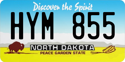 ND license plate HYM855