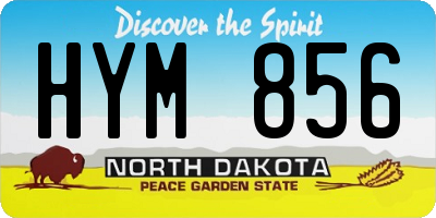ND license plate HYM856
