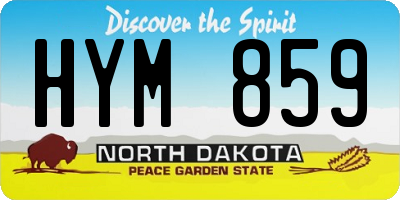 ND license plate HYM859