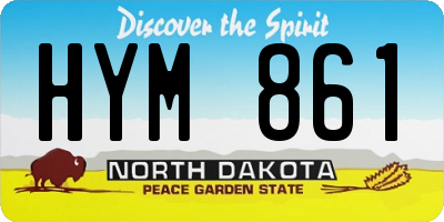 ND license plate HYM861
