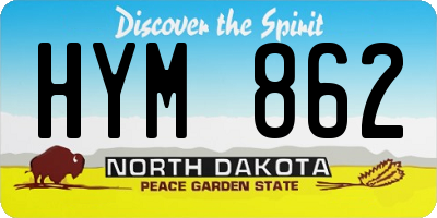 ND license plate HYM862