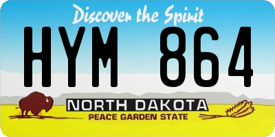 ND license plate HYM864