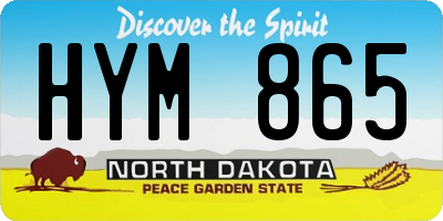 ND license plate HYM865