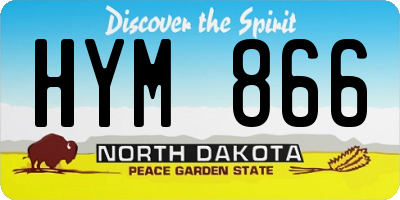 ND license plate HYM866