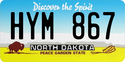 ND license plate HYM867