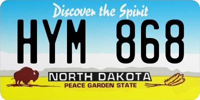 ND license plate HYM868