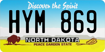 ND license plate HYM869