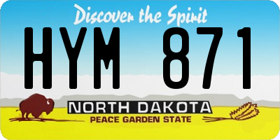 ND license plate HYM871