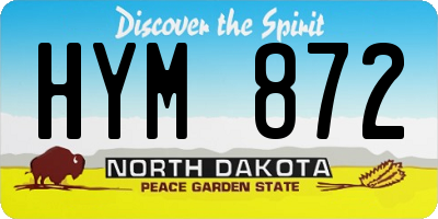 ND license plate HYM872