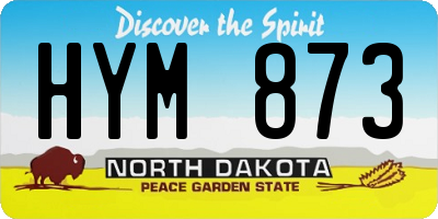 ND license plate HYM873
