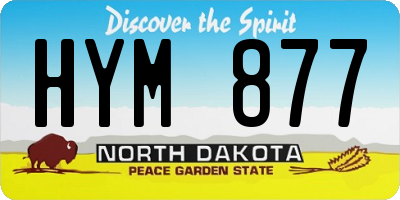 ND license plate HYM877