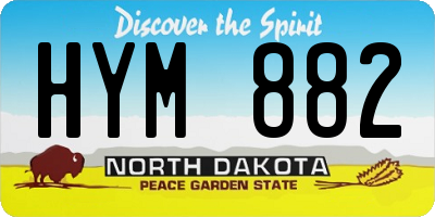ND license plate HYM882