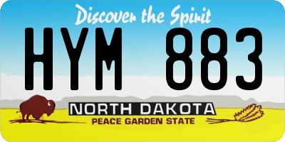 ND license plate HYM883