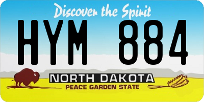ND license plate HYM884