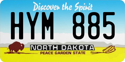 ND license plate HYM885