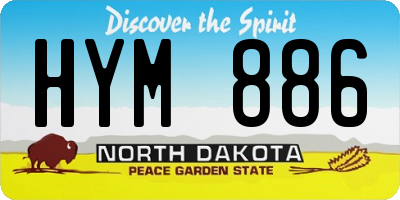ND license plate HYM886